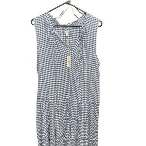 Max Studio Gingham Sleeveless Midi Dress